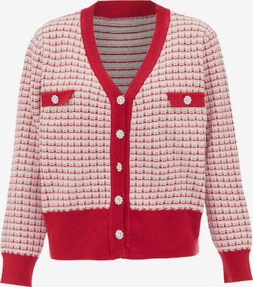 NAEMI Knit Cardigan in White: front