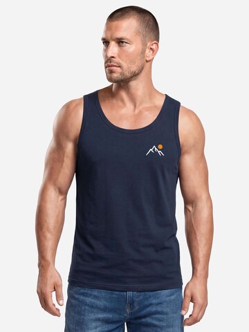 Neverless Shirt 'Mountain Sun' in Blue
