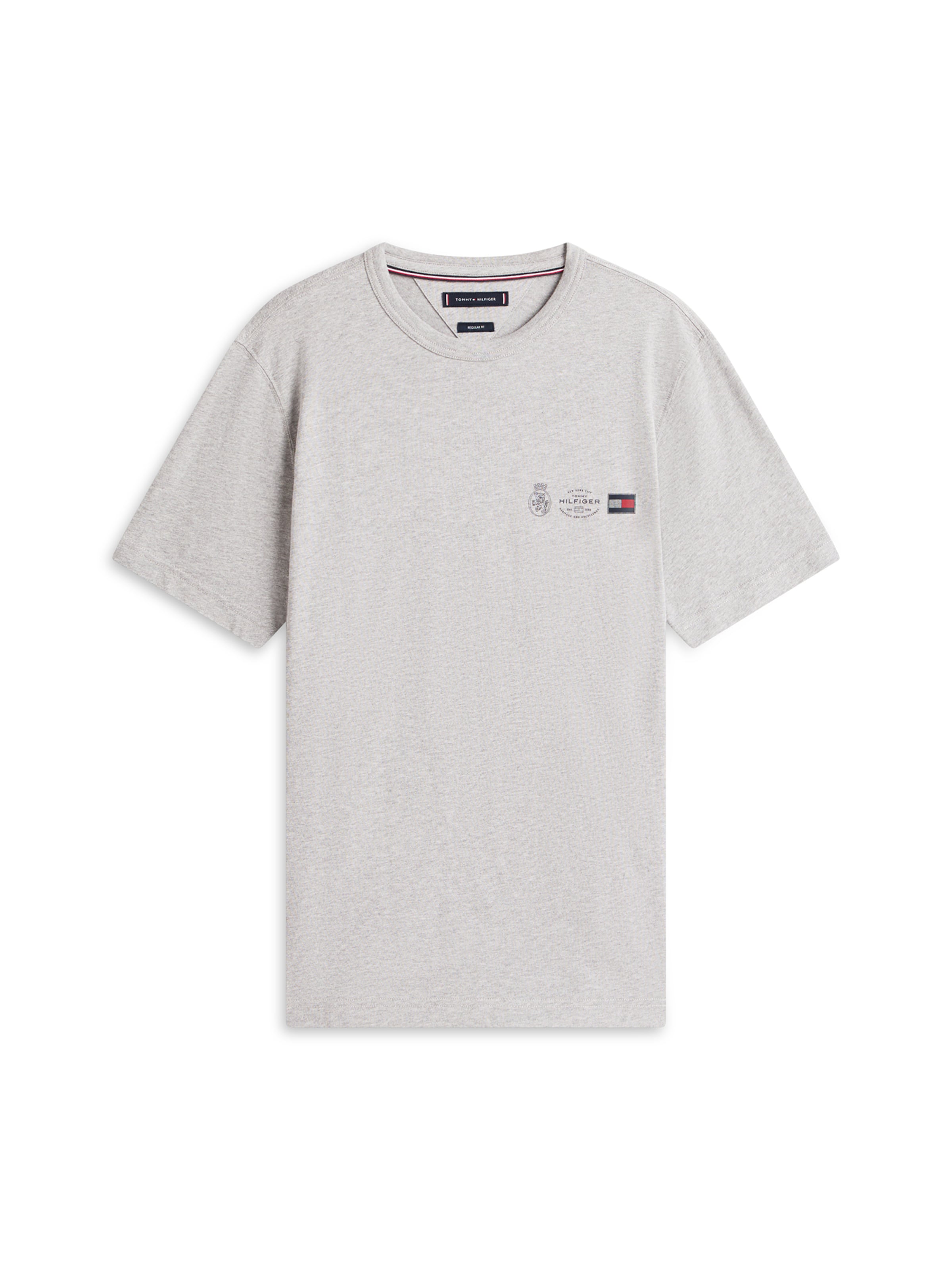T-Shirt TOMMY HILFIGER en gris : devant