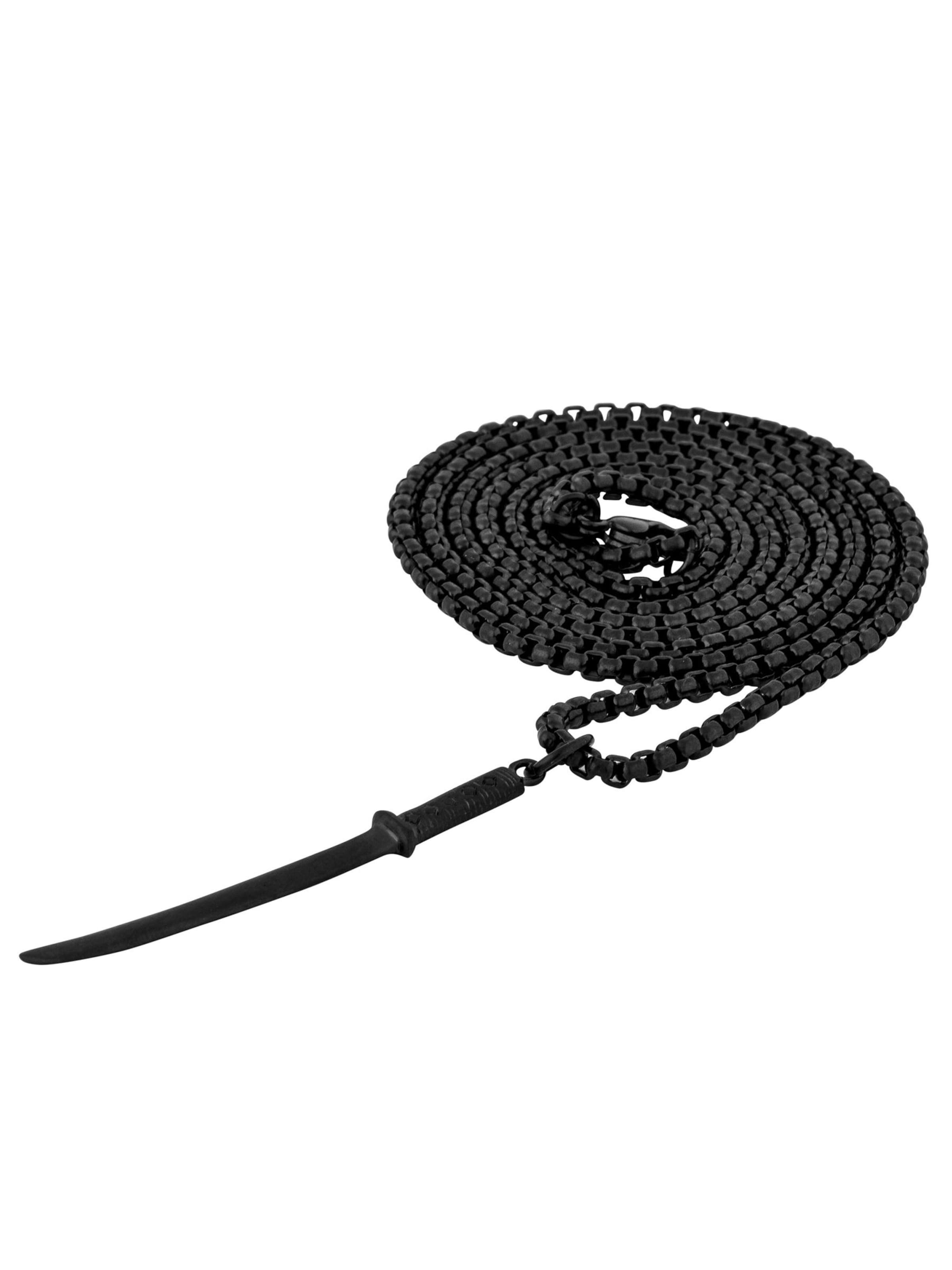 Akitsune Necklace 'Gladius' in Black: front