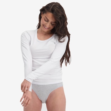 Maillot de corps Bamboo basics en blanc : devant