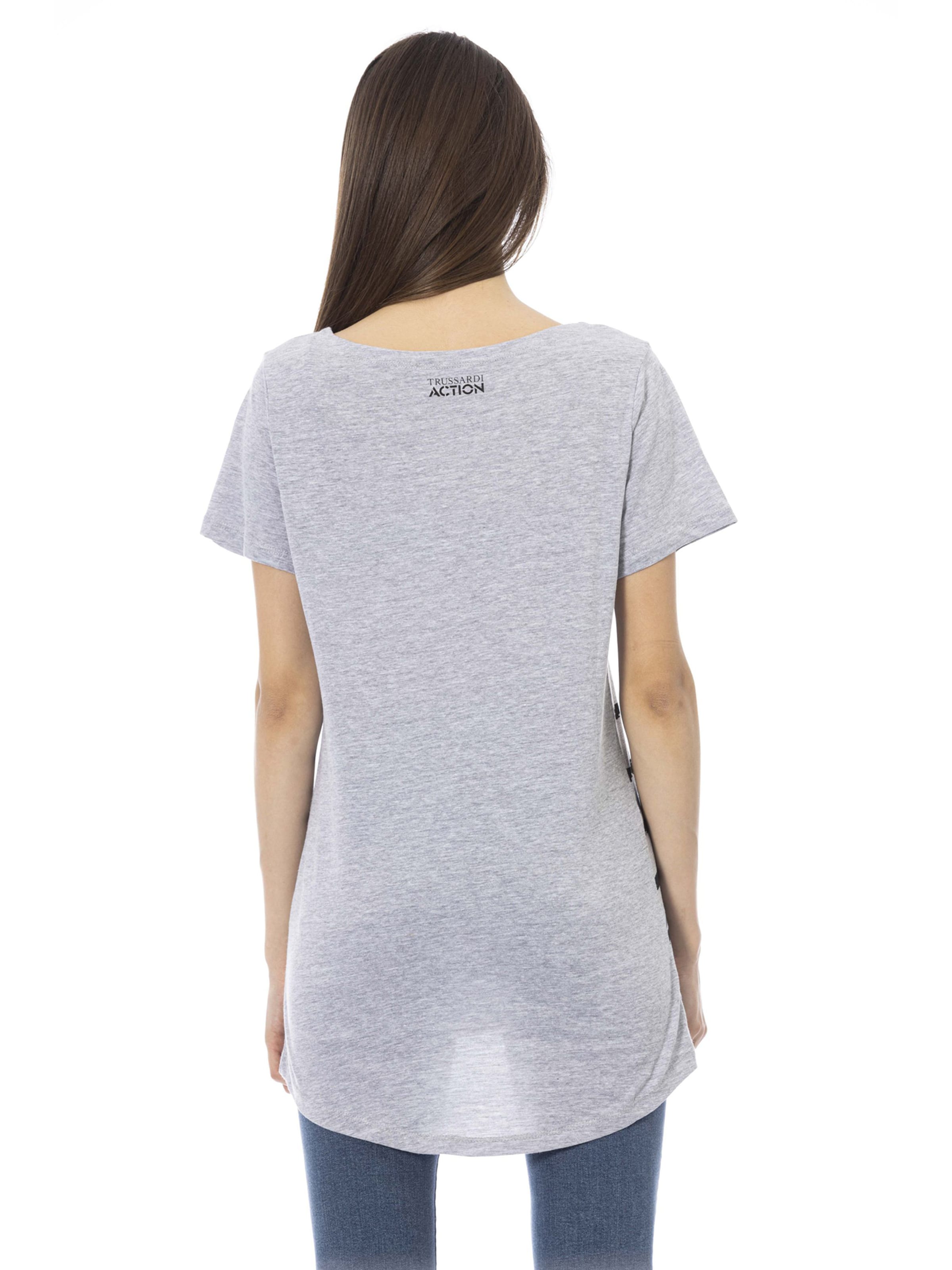 Top 'T-Shirt donna Floralia Trussardi - Misto Cotone Poliestere' di Trussardi in grigio