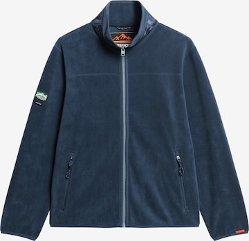 Superdry Fleece jacket in Blue: front