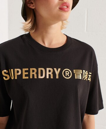 Superdry Oversized shirt in Zwart