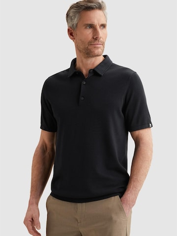 T-Shirt 'Polo shirt in cotton/modal with mouliné effect' VANGUARD en bleu