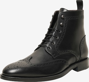 Henry Stevens Lace-Up Boots 'Murray FBDB' in Black: front