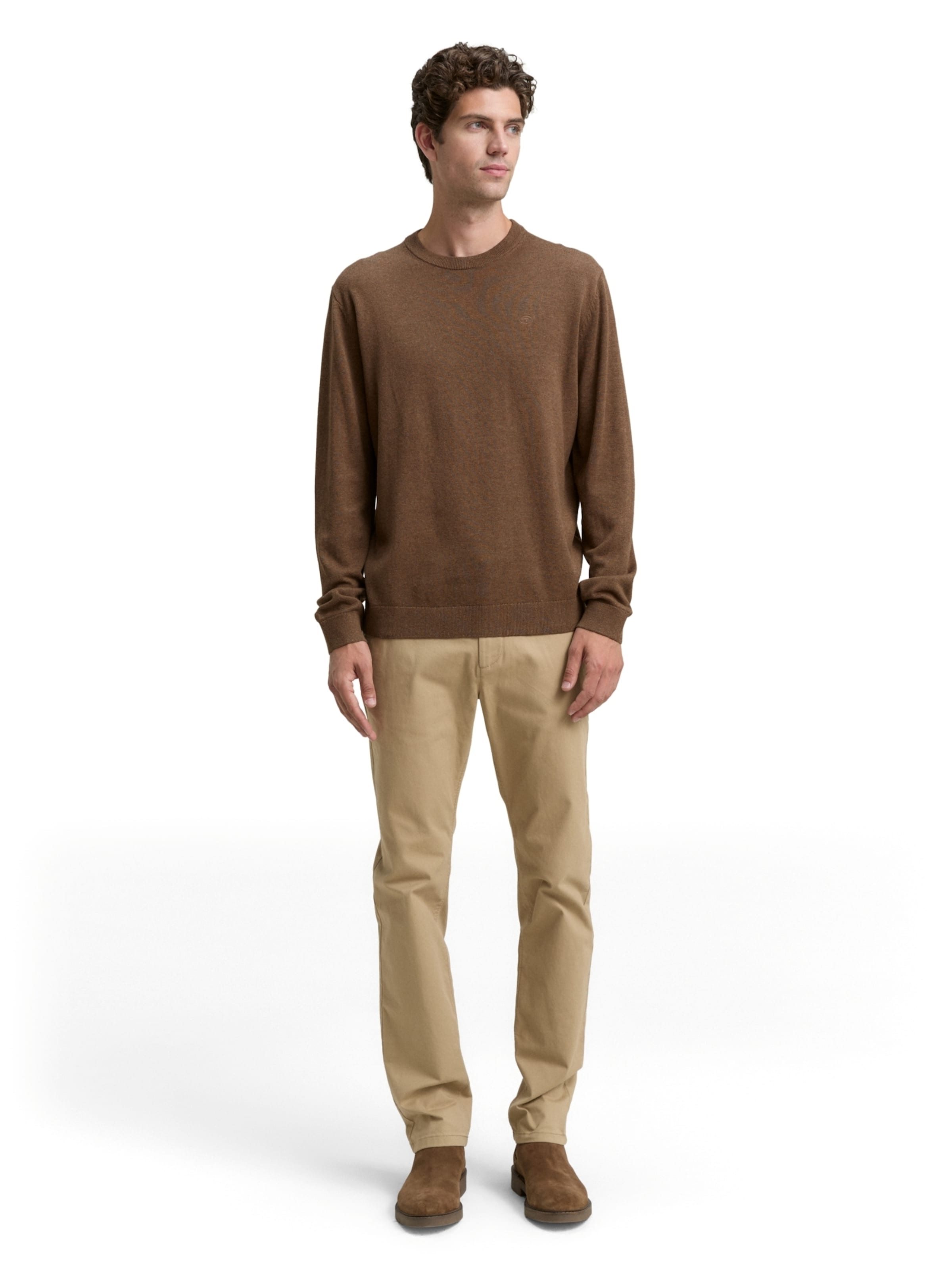 TOM TAILOR Sweater in Brown
