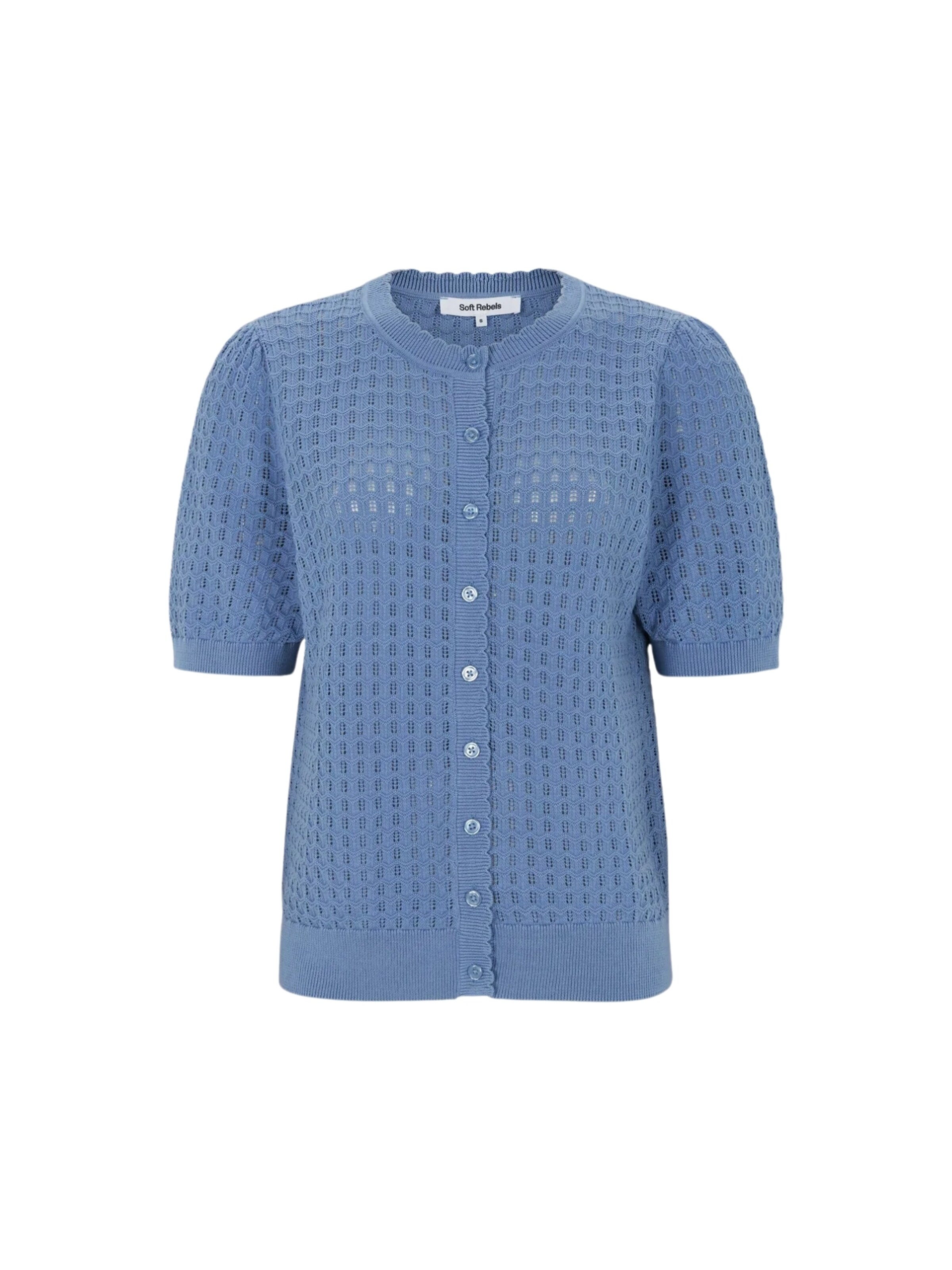 Pull-over ' SRAlarice ' Soft Rebels en bleu : devant