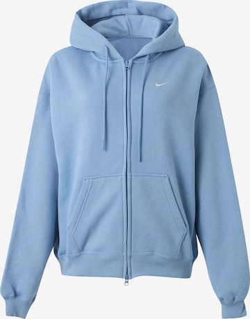 Nike Sportswear - Casaco em moletão em azul: frente