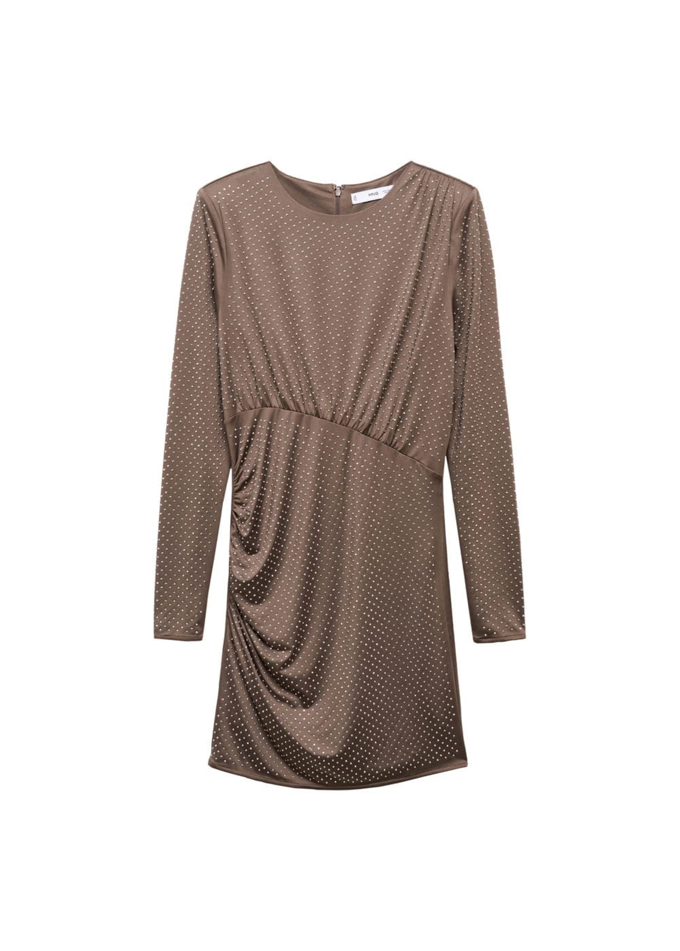 MANGO Dress 'Xstrass' in Brown: front