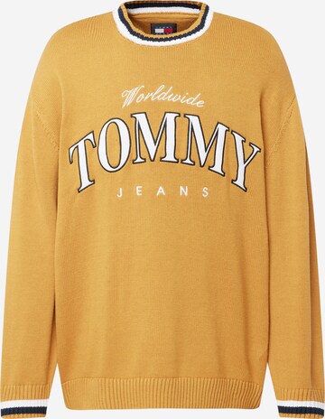 Pull-over 'VARSITY' Tommy Jeans en jaune : devant