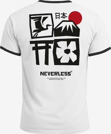 Neverless Shirt 'Japan Fuji' in White: front