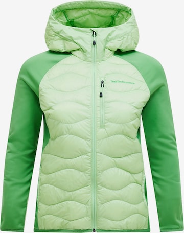 Veste outdoor PEAK PERFORMANCE en vert : devant