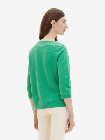 TOM TAILOR - Sweatshirt em verde