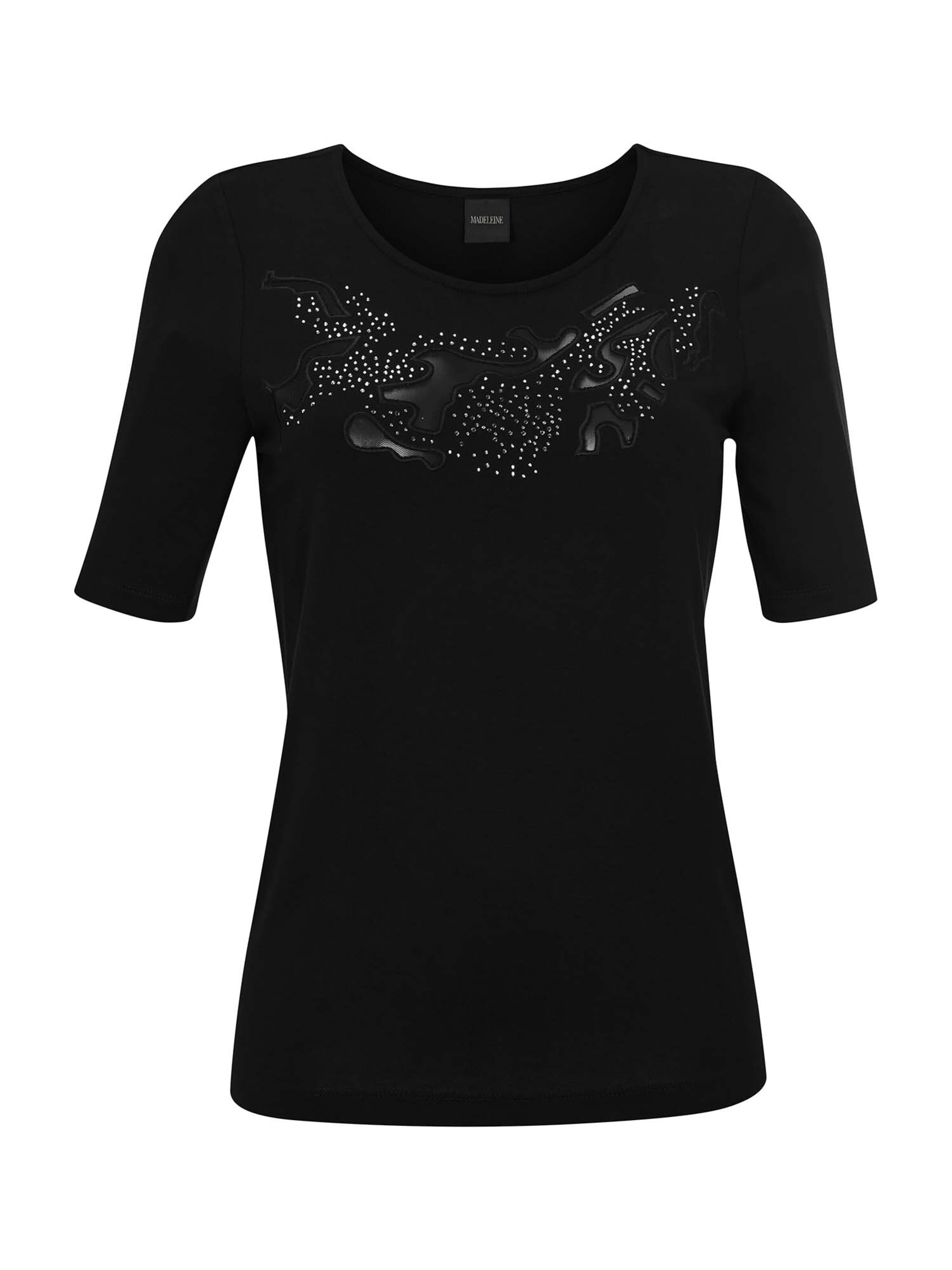 T-shirt MADELEINE en noir : devant