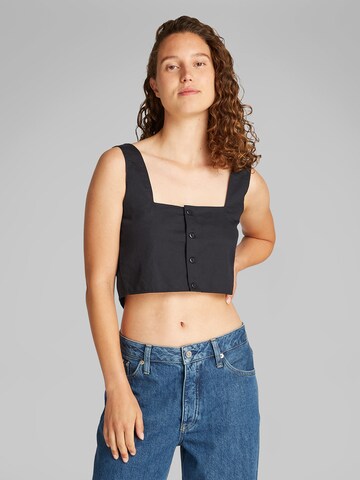 Calvin Klein Jeans Τοπ σε μαύρο: μπροστά