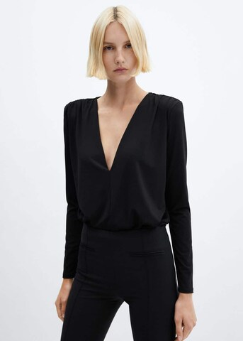 MANGO Shirt Bodysuit 'Xgarbo' in Black: front