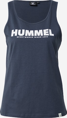 Hummel - Top desportivo 'Legacy' em azul: frente