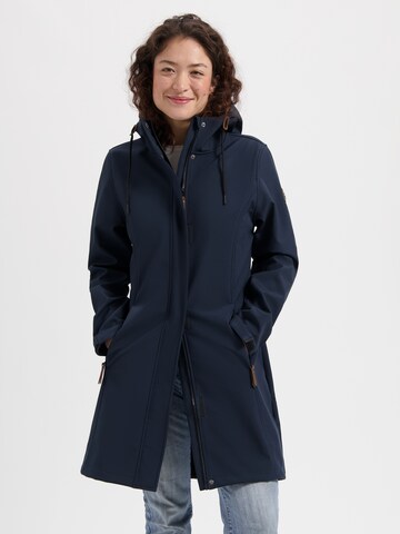 Travelin Between-season jacket 'Erika' in Blue: front