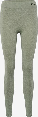 Hummel Skinny Sportbroek 'CI' in Groen: voorkant