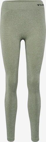 Hummel Skinny Workout Pants 'CI' in Green: front