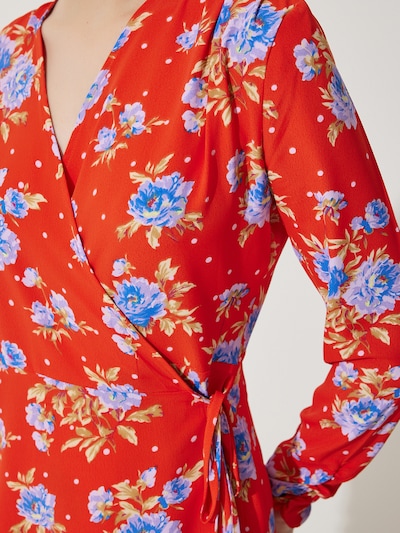 Happiness İstanbul Robe en bleu / olive / rouge / blanc, Vue avec produit