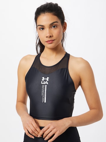 UNDER ARMOUR Sportovní top – černá: přední strana