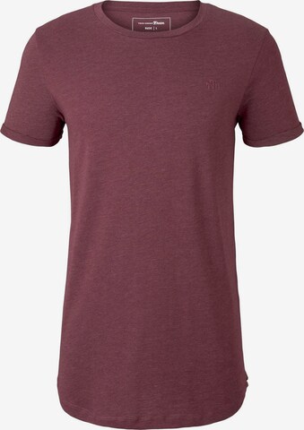 T-Shirt TOM TAILOR DENIM en rouge : devant