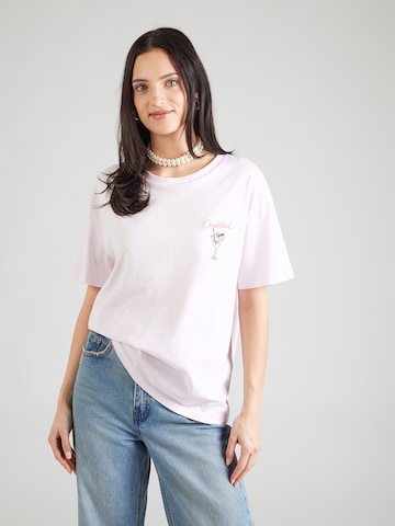 PIECES Póló 'PCELOISE' - rózsaszín: elől