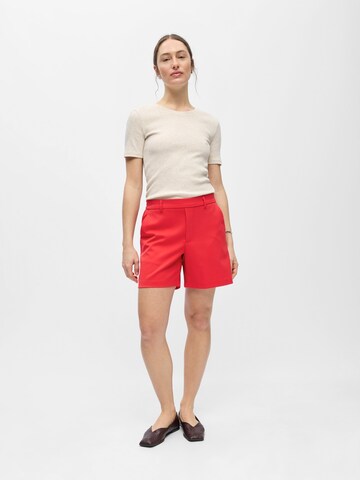 OBJECT Regularen Hlače 'OBJLISA' | rdeča barva