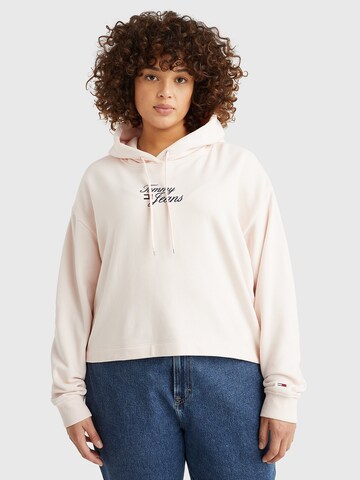 Tommy Jeans Curve Sweatshirt in Pink: predná strana