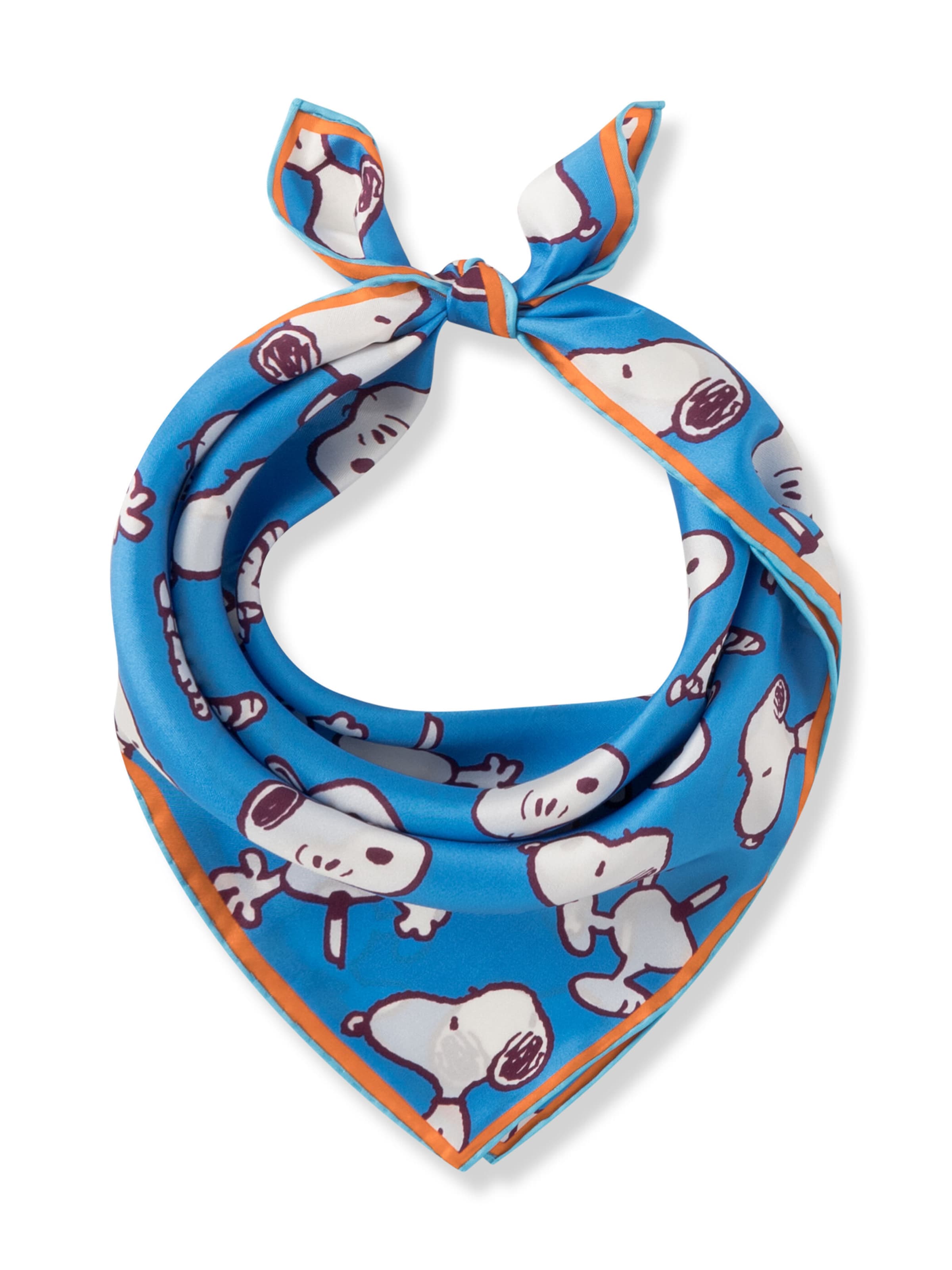 CODELLO Peanuts Nickituch aus Seide in Blau: Vorderseite