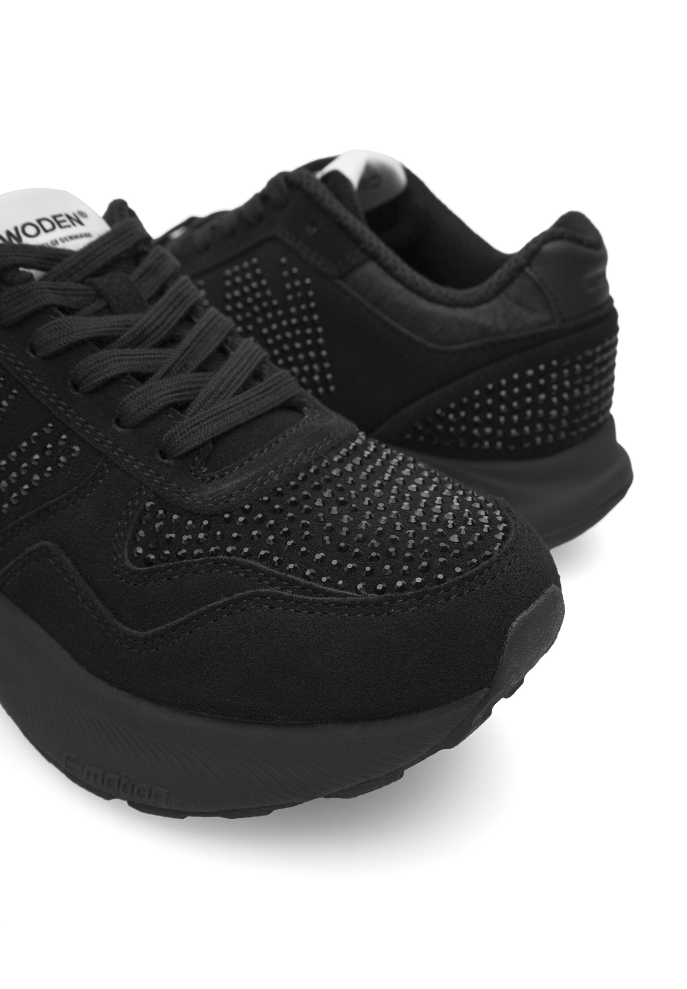 Baskets basses 'Mathilde Crystal' WODEN en noir