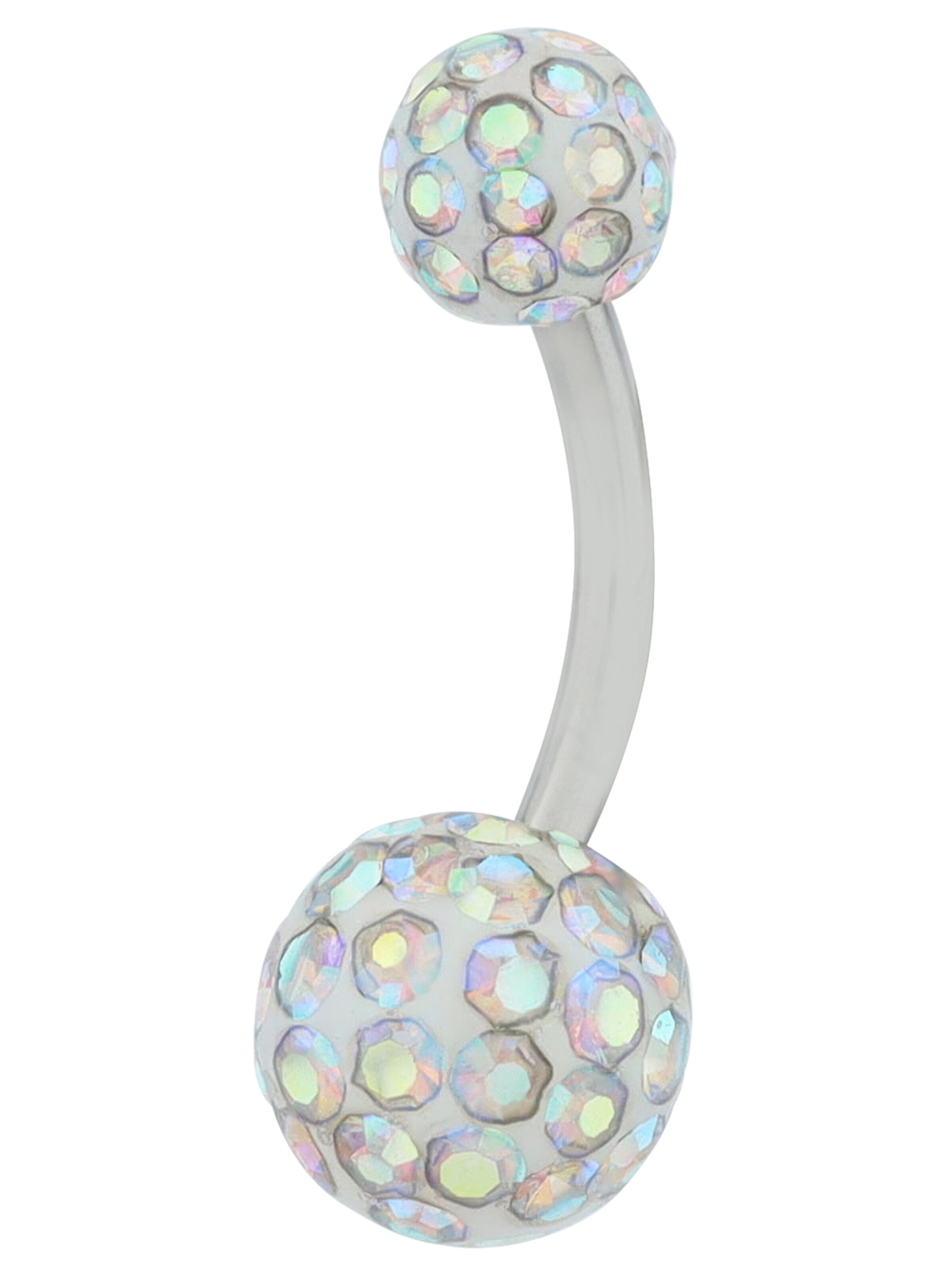 Akzent Piercingschmuck 'langlebig'‌‌‌‌‌‌‌‌‌‌ in Weiß: Vorderseite