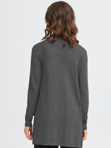 Oxmo Gebreid vest ' OXAIDA LONG ' in Grijs