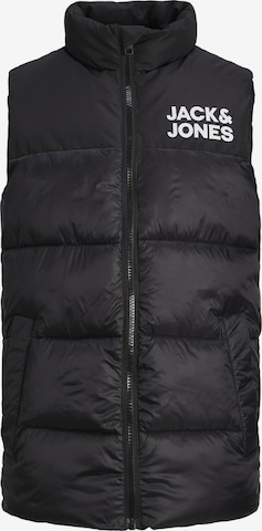 Jack & Jones Junior Vest in Black: front