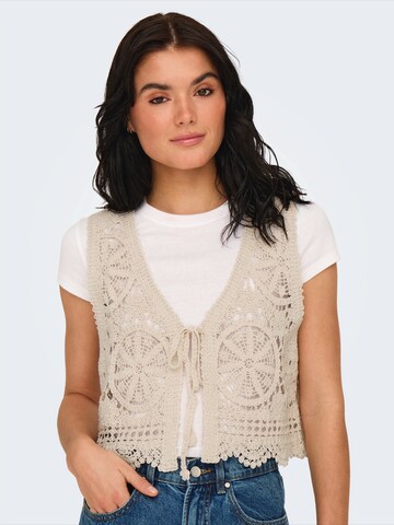 JDY Strickweste 'JDYVic' in Beige