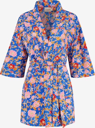 Shiwi Ochtendjas 'SAINT-TROPEZ' in de kleur Blauw / Sinaasappel / Rosa / Wit, Productweergave
