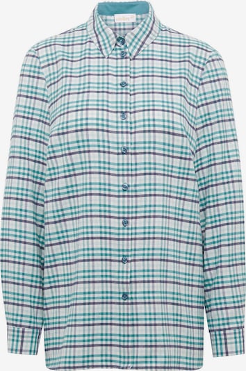 Goldner Bluse in aqua / grau, Produktansicht