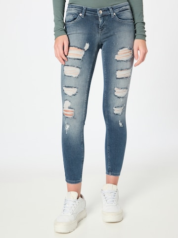 ONLY Skinny Jeans 'CORAL' in Blauw: voorkant