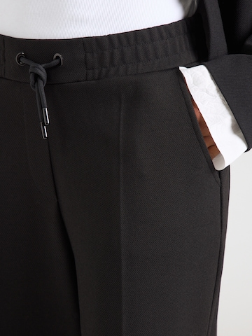 Wide Leg Pantalon à plis monari en noir
