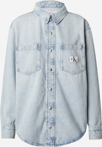Calvin Klein Jeans Regular Bluse in Blau: predná strana