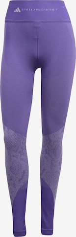 purpurinė ADIDAS BY STELLA MCCARTNEY Siauras Sportinės kelnės 'Seamless Yoga': priekis