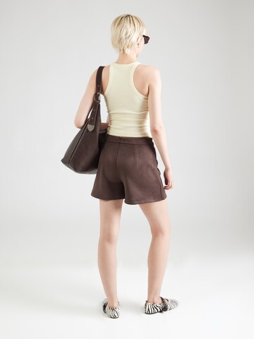 ONLY Wide leg Pants 'ONLRINEA' in Brown