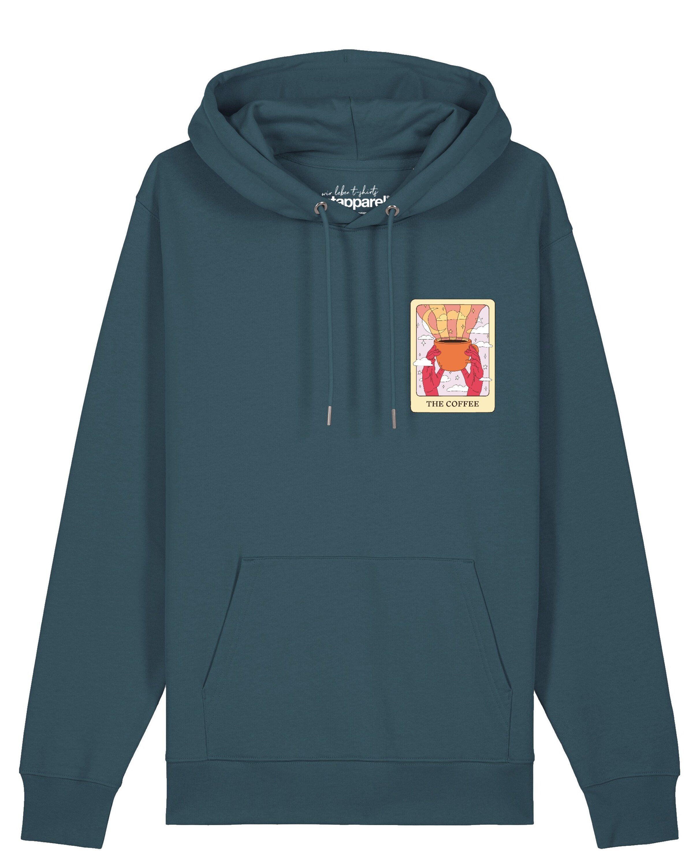 Felpa 'Tarot The Coffee' di Watapparel in blu: frontale