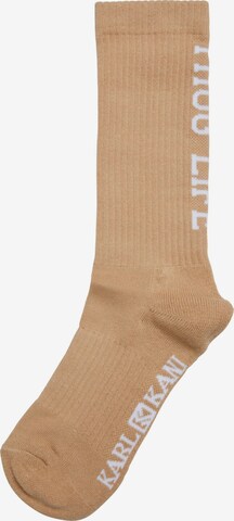 Karl Kani - Calcetines 'Thug Life' en beige