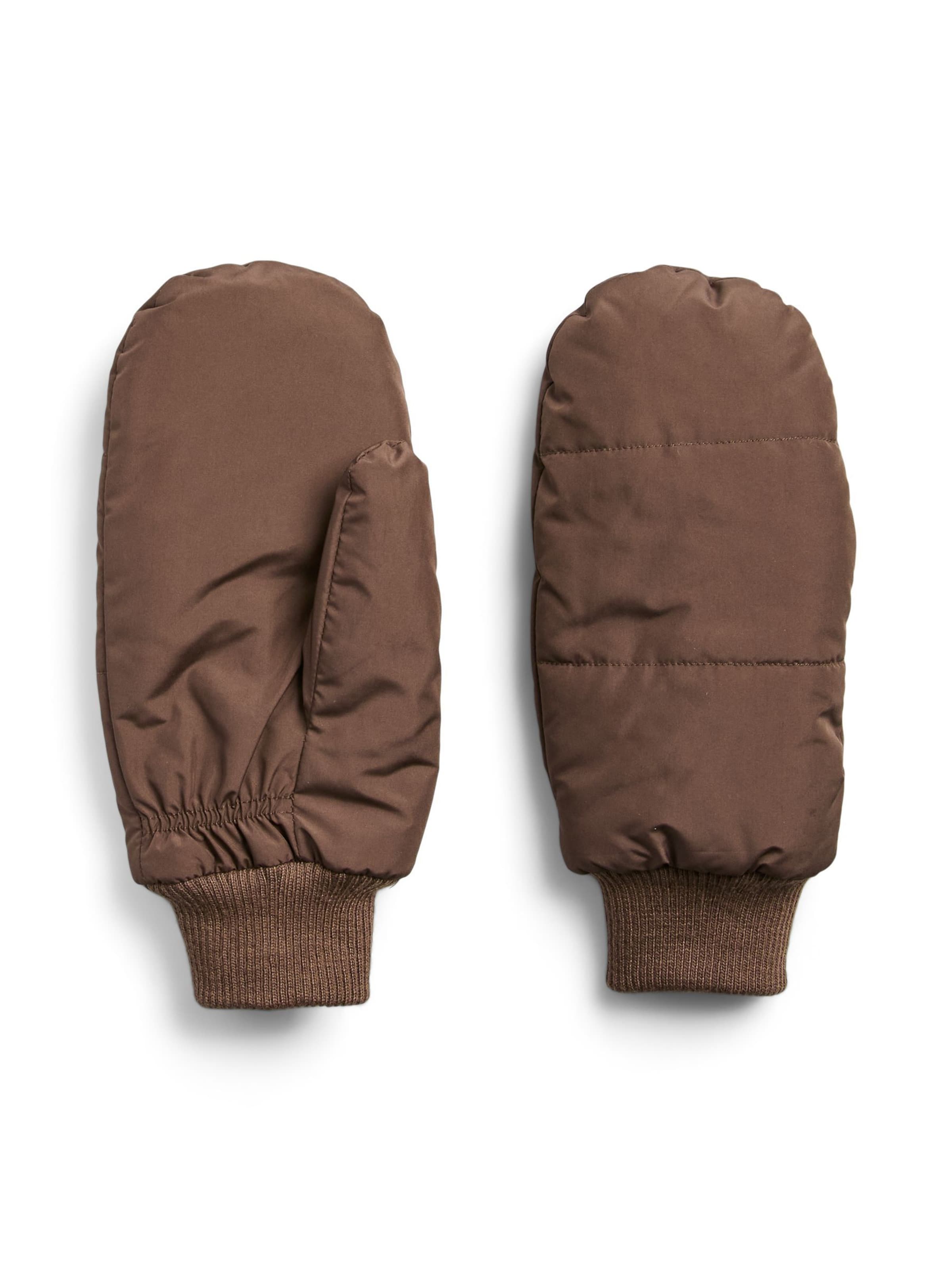 PIECES Mittens 'PCBee' in Brown: front