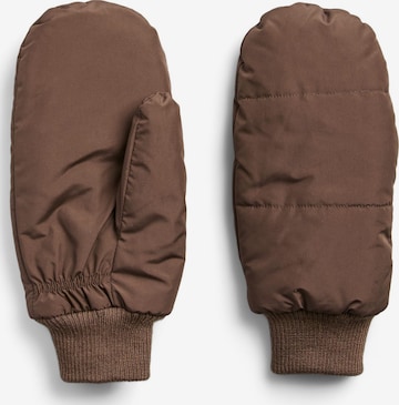 PIECES Mittens 'PCBee' in Brown: front