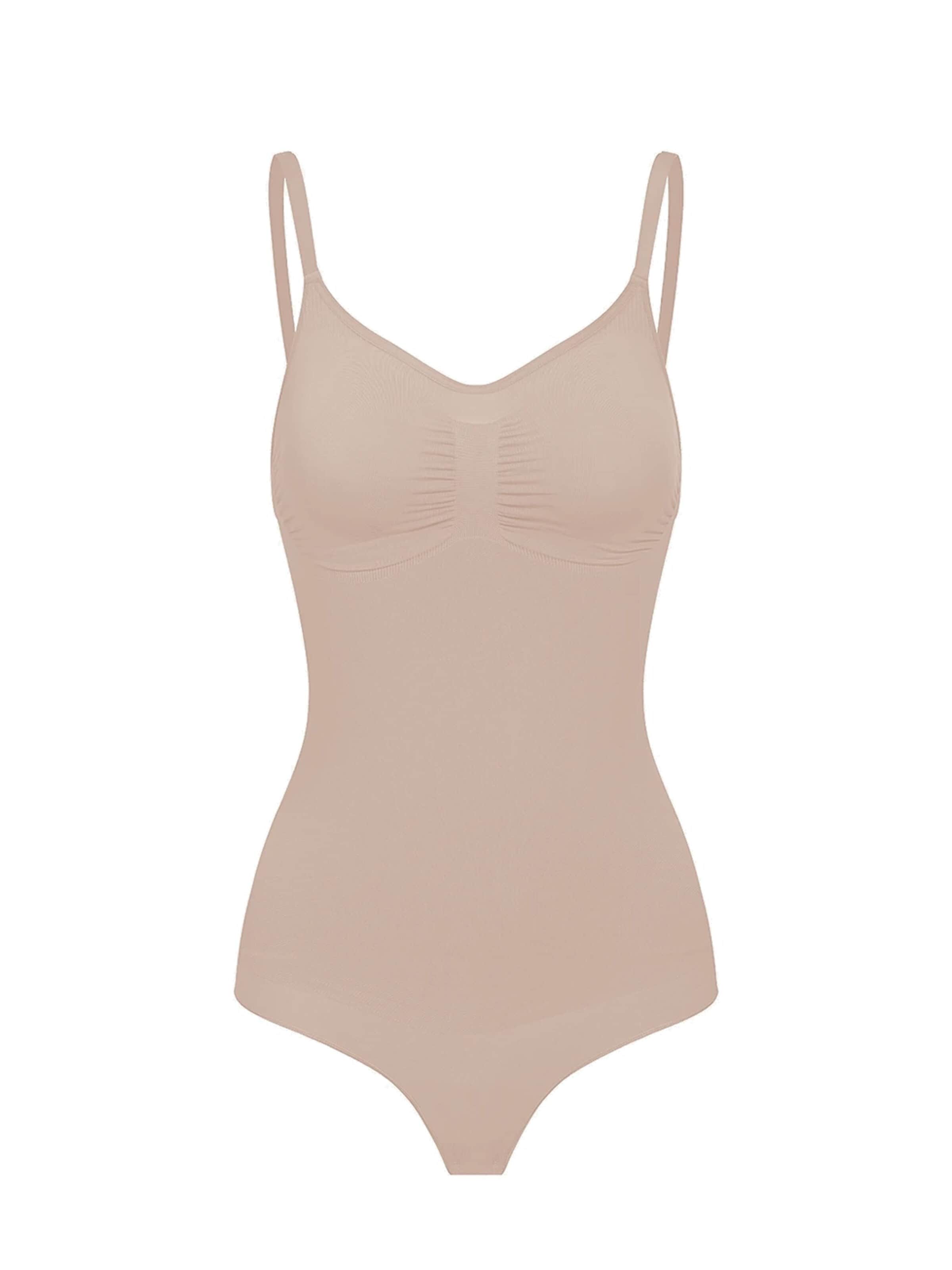 cfab (formerly creamy fabrics) - Body moldeador 'Sculpting Shapewear mit String' en beige: frente