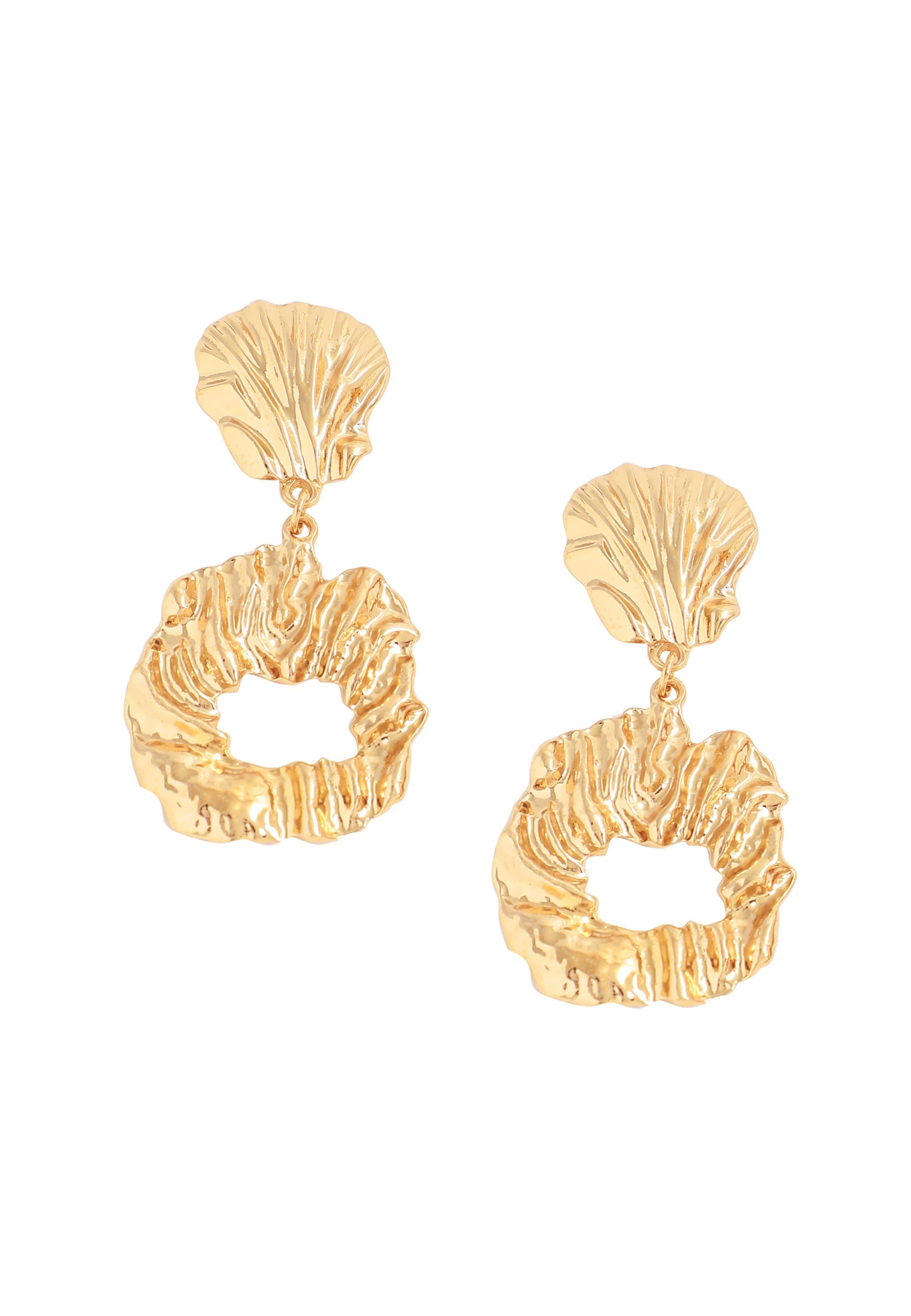 SOHI Kõrvarõngas 'Kasandra', värv Kuld: eest vaates